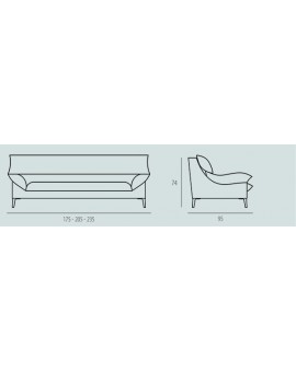 Dimensions canapé + fauteuil ZENITH - NEOLOGY
