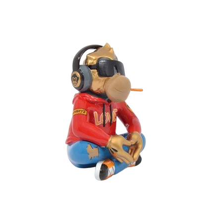DJ MONKEY singe bleu/rouge M