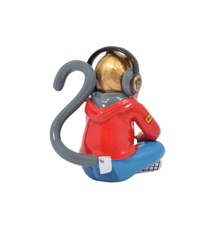 DJ MONKEY singe bleu/rouge M